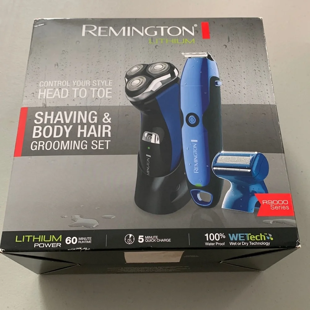 Remington lithium head to toe grooming set. Shaver. Mens razor.